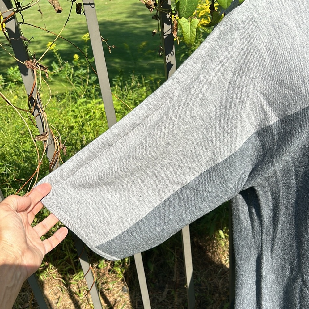 Talbots Gray Color Block Merino Wool Sweater Dres… - image 4